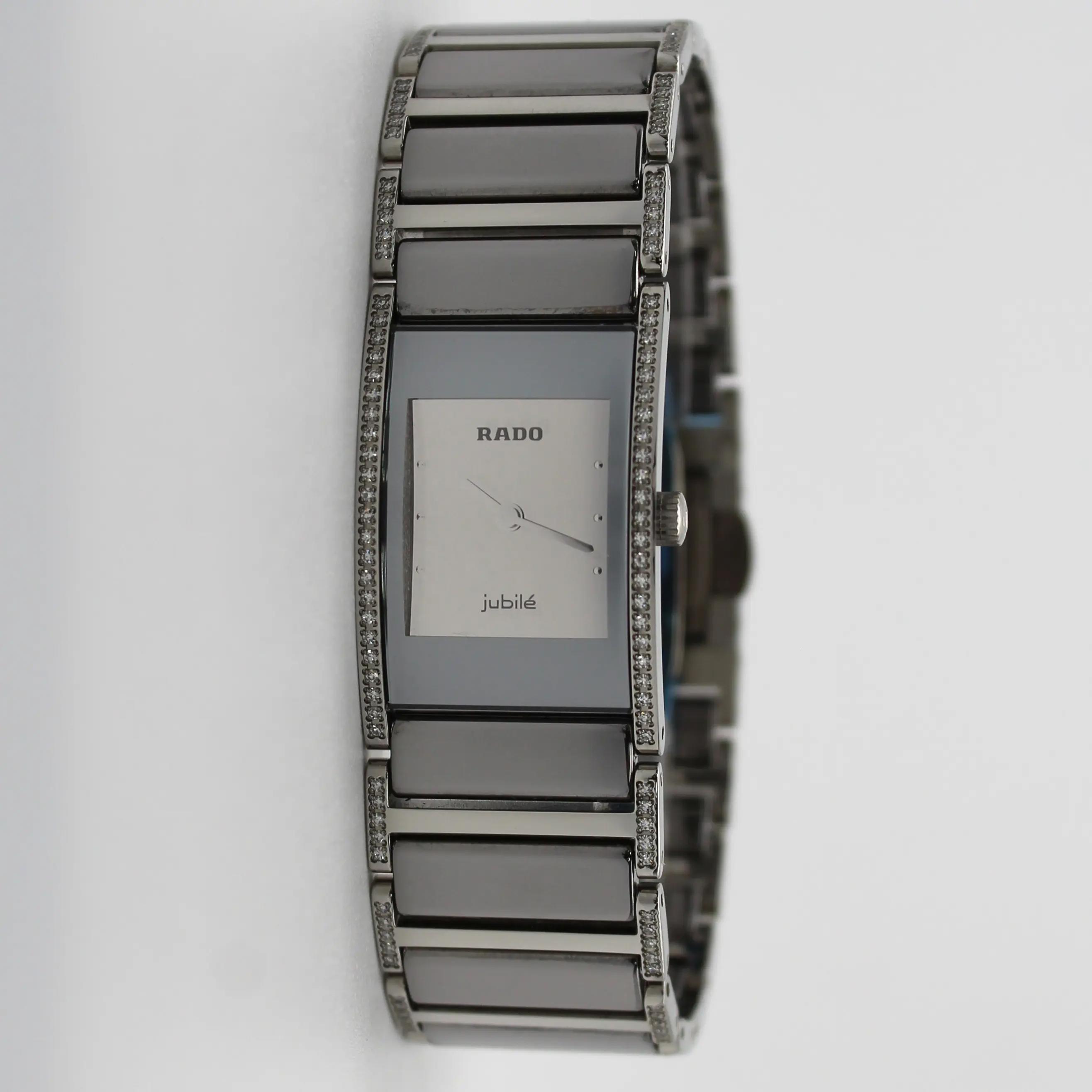 Rado Integral Steel Ceramic Diamonds Silver Dial Quartz Ladies