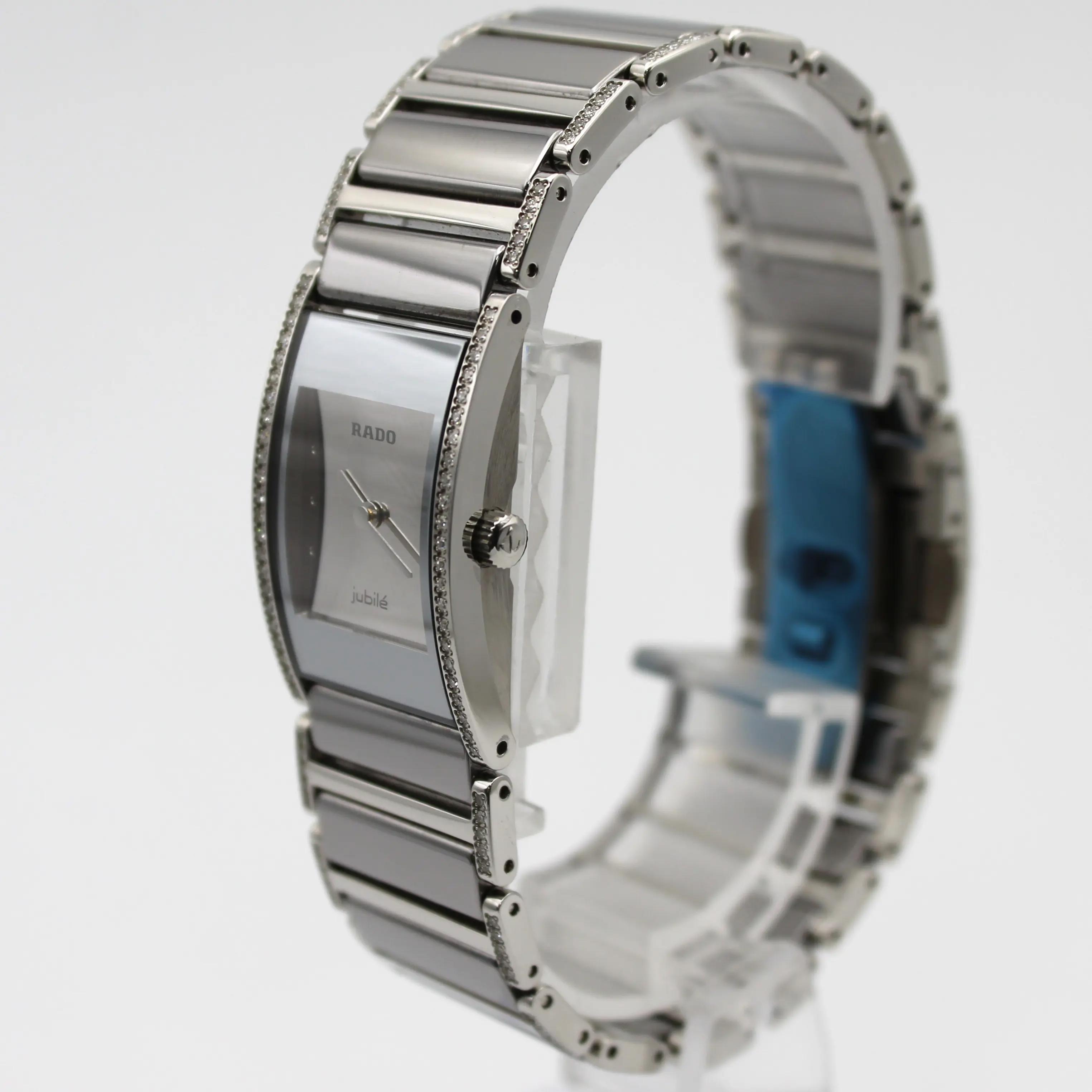 Rado Integral Steel Ceramic Diamonds Silver Dial Quartz Ladies