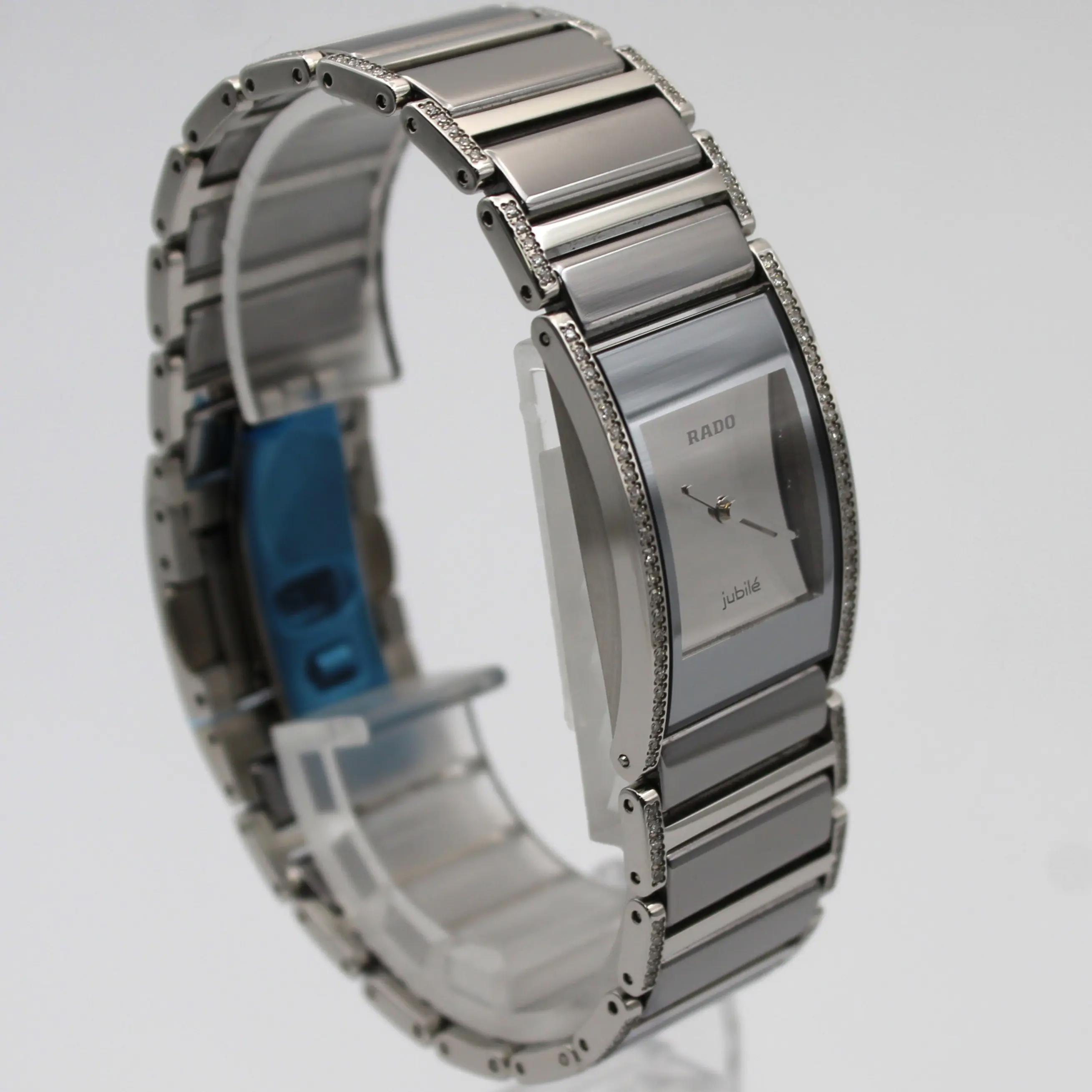 Rado Integral Steel Ceramic Diamonds Silver Dial Quartz Ladies