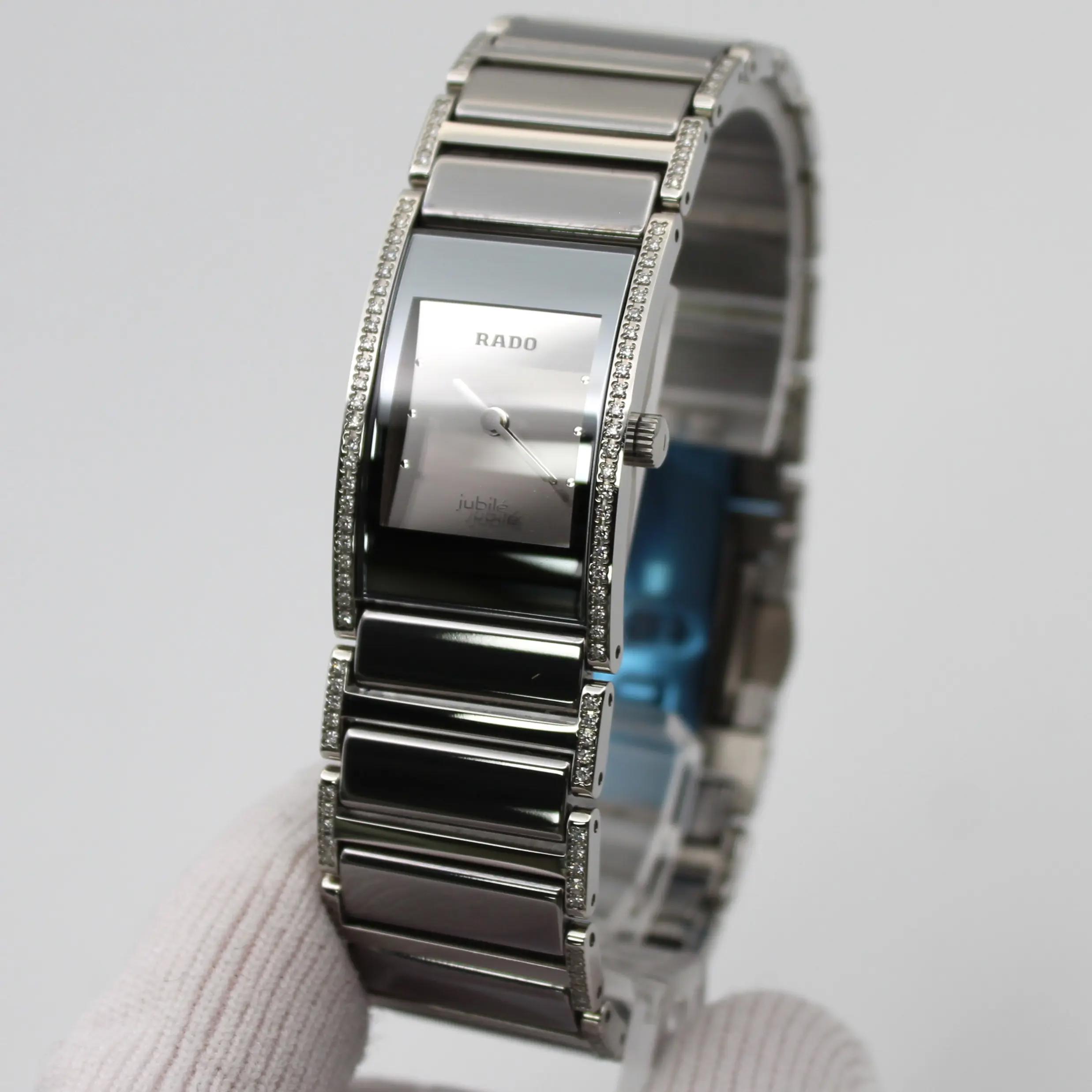 Rado Integral Steel Ceramic Diamonds Silver Dial Quartz Ladies