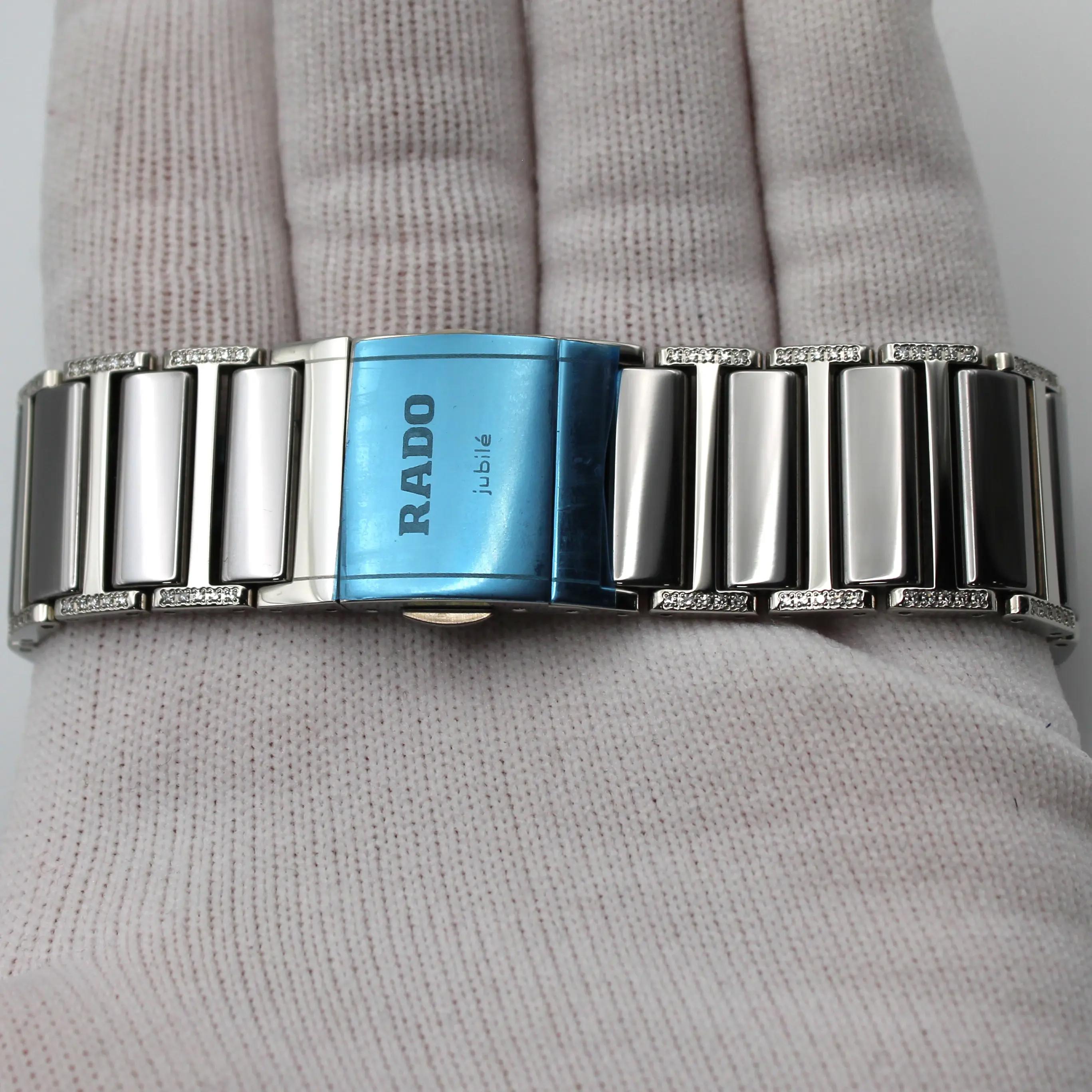 Rado Integral Steel Ceramic Diamonds Silver Dial Quartz Ladies