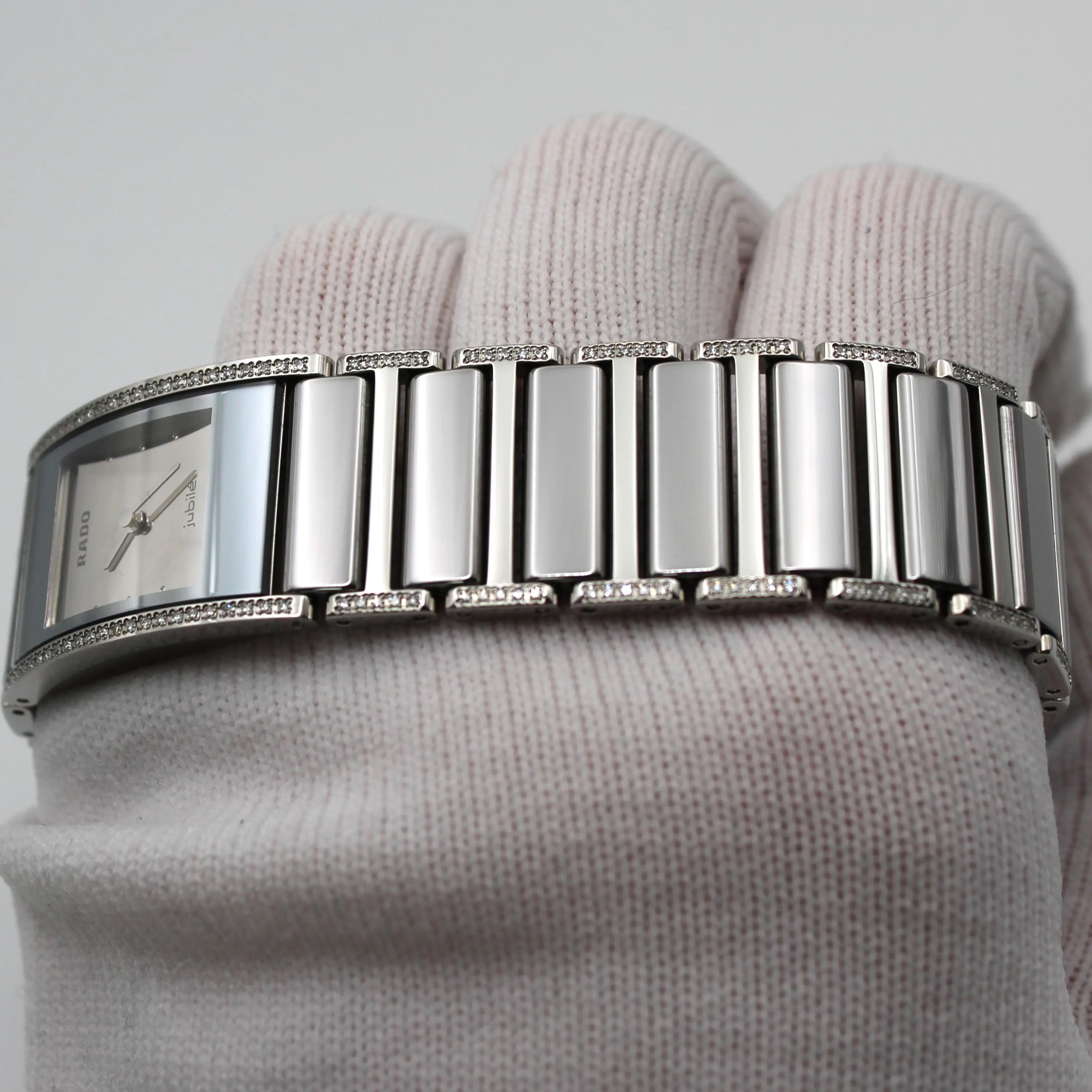 Rado Integral Steel Ceramic Diamonds Silver Dial Quartz Ladies