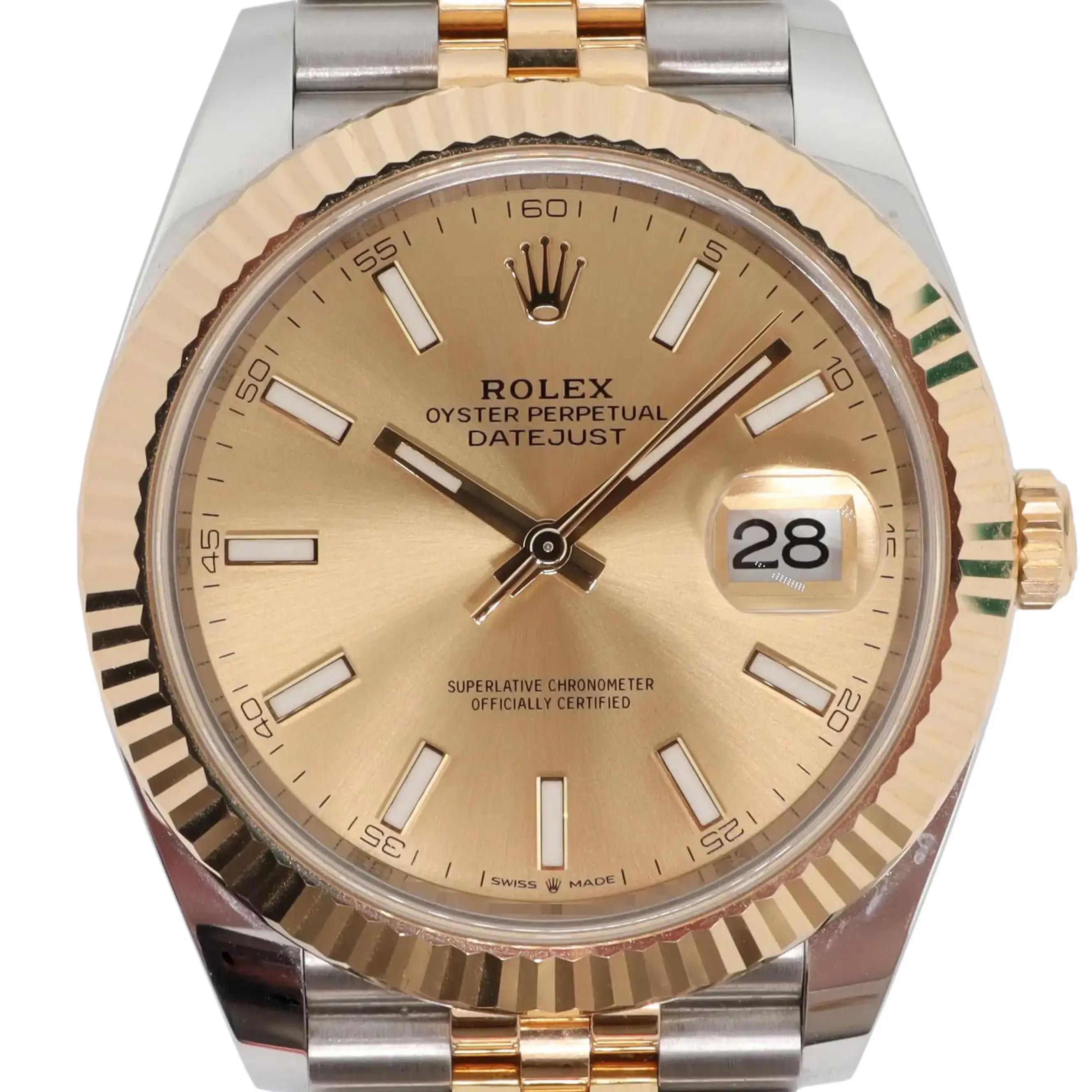 みゆきっち　ベージュ 2025 New Rolex 126333 Datejust 41 Yellow Gold Steel Champagne