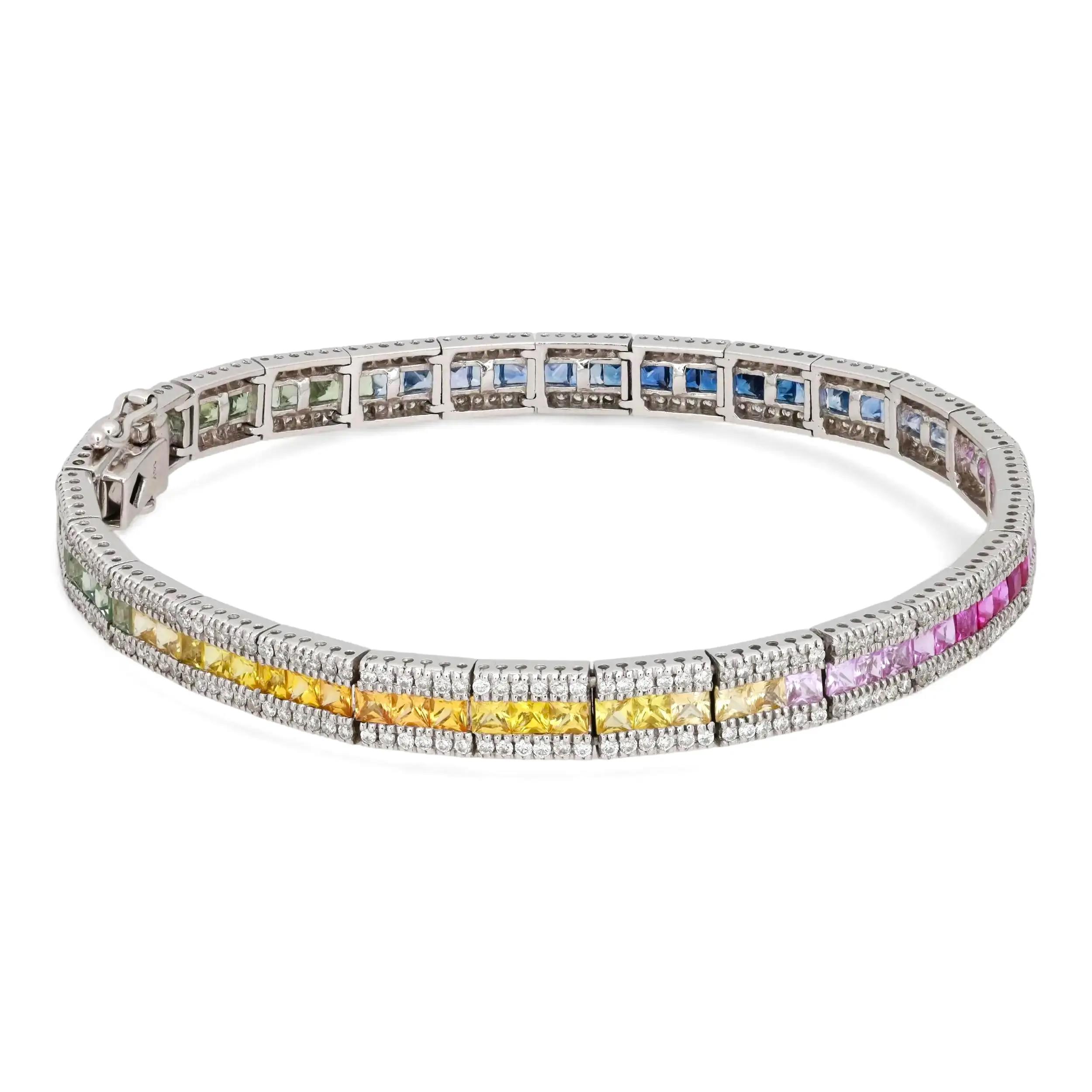 2nd image of Rachel Koen 046601 Bracelet with Diamonds & Gemstones, Unworn condition