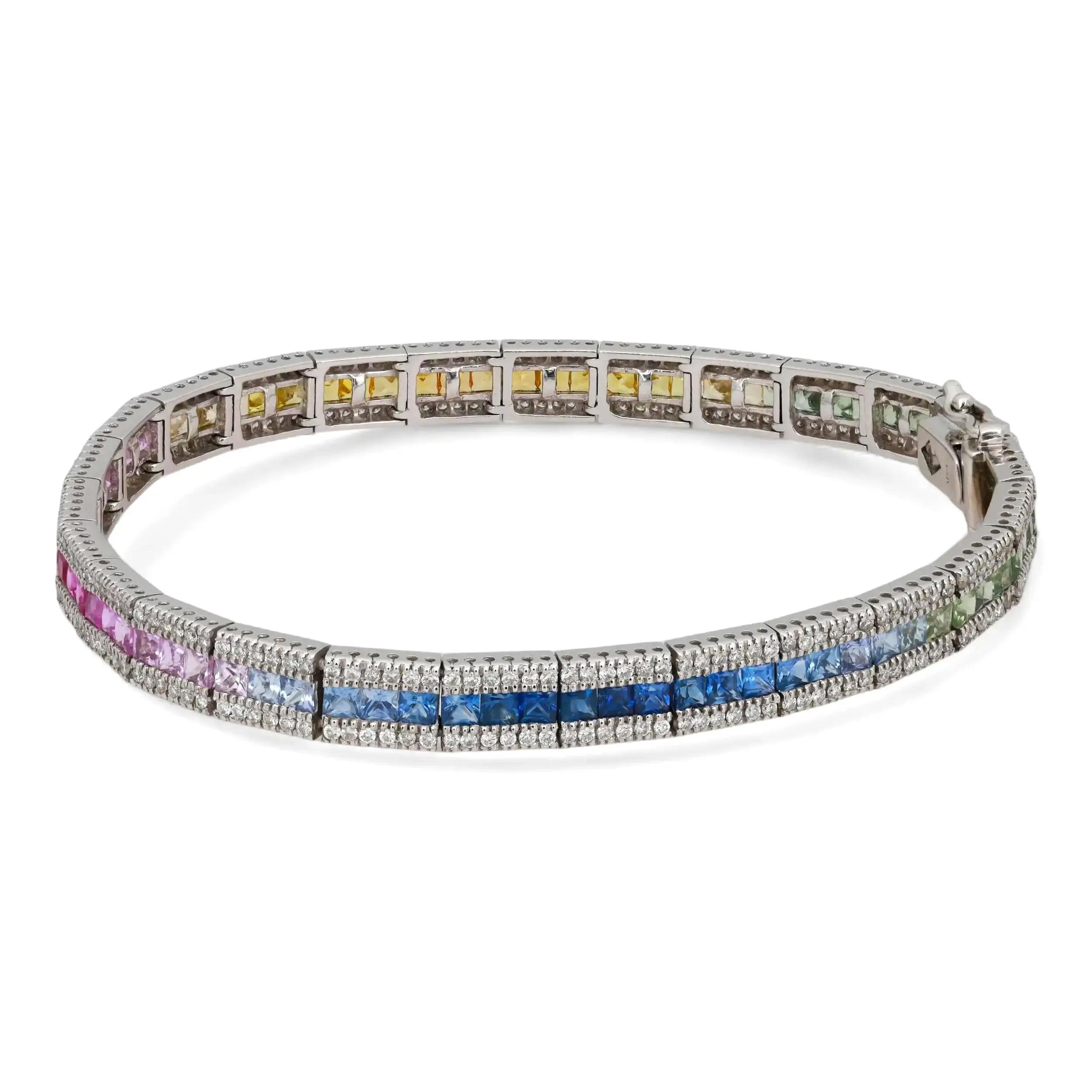 3rd image of Rachel Koen 046601 Bracelet with Diamonds & Gemstones, Unworn condition