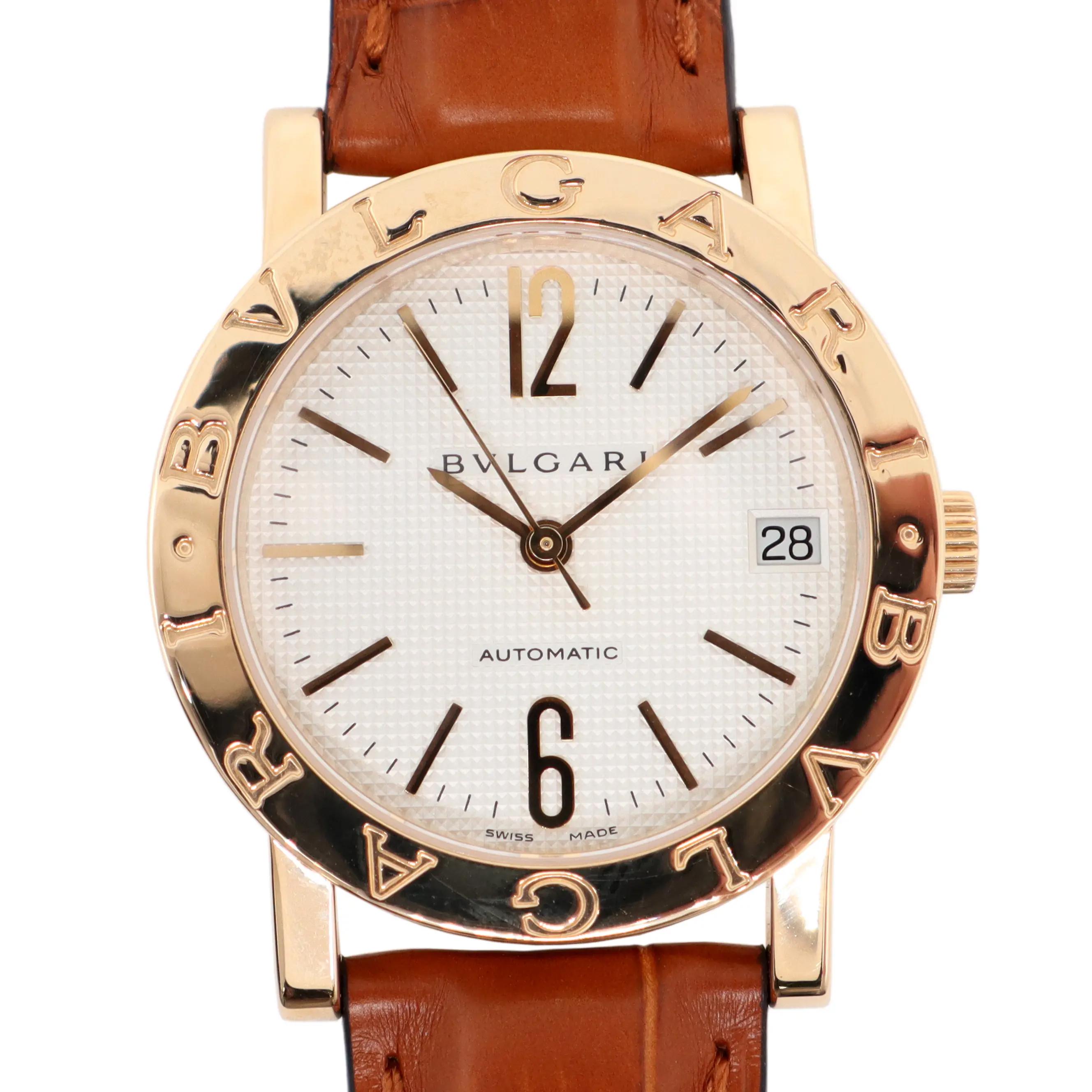 2000s Mint Bvlgari BB33GL 33mm 18k Yellow Gold Ladies Automatic