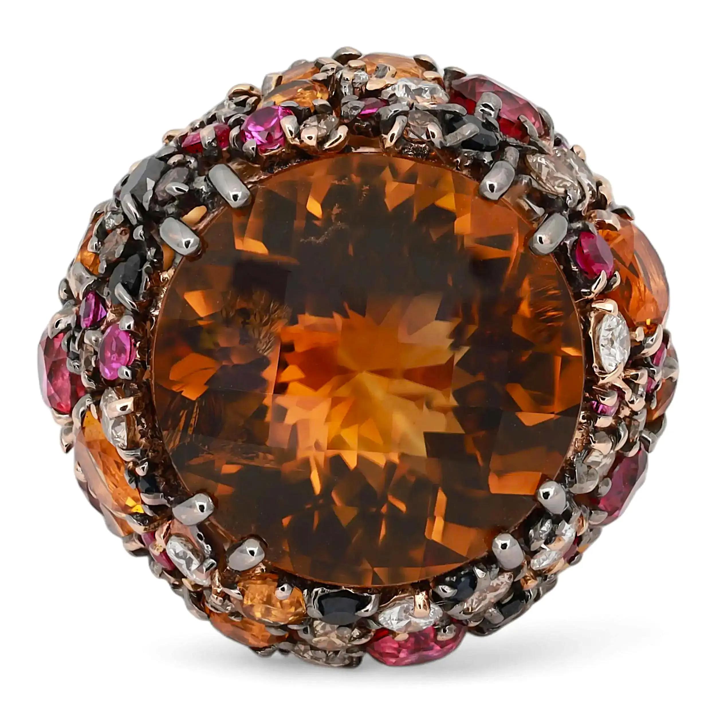 2nd image of Roberto Coin 046832 Ring with Diamonds & Gemstones, PreOwned condition