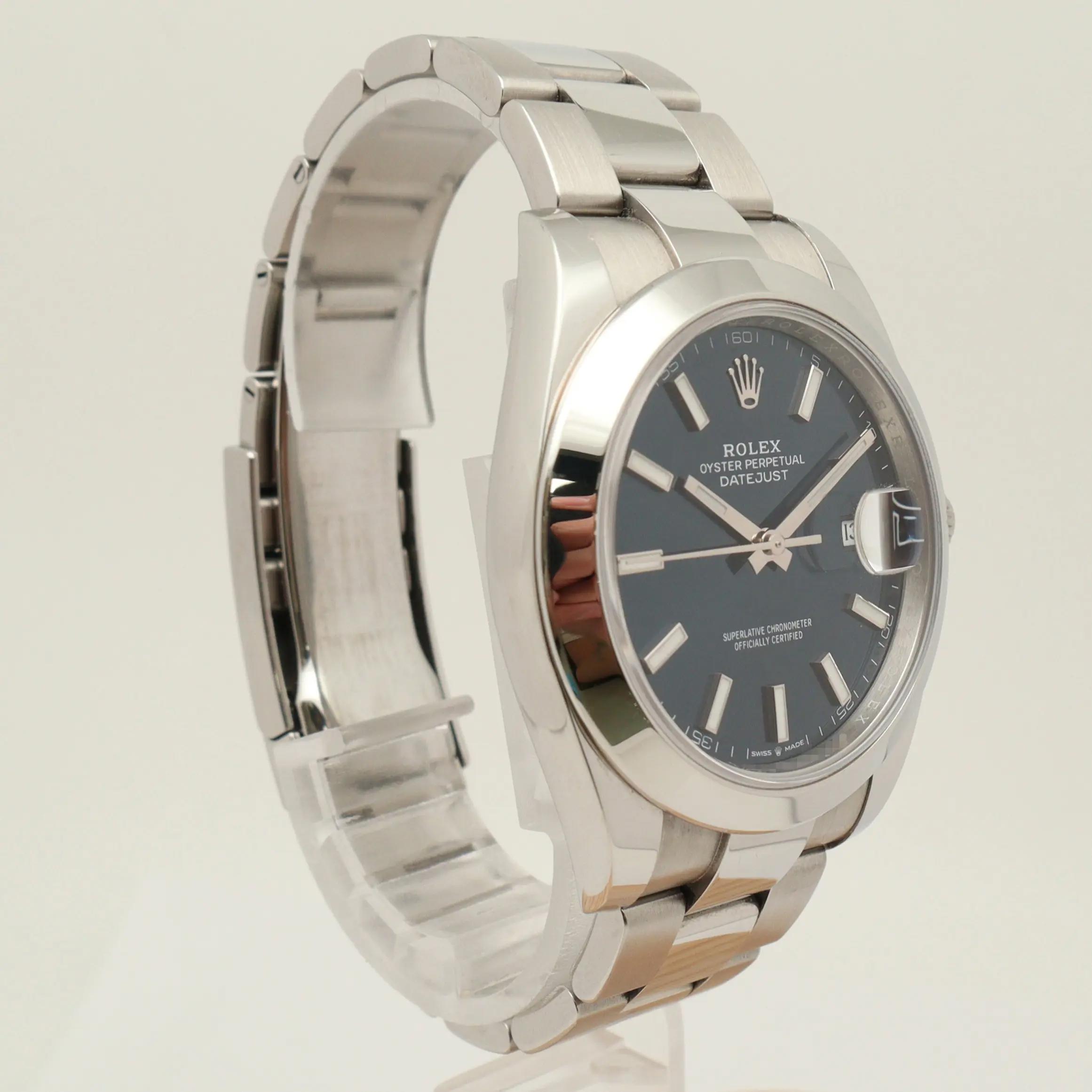 View Of Opposite Crown Facing Side Of Rolex 126300 Stainless Steel Watch Pre Owned Condition