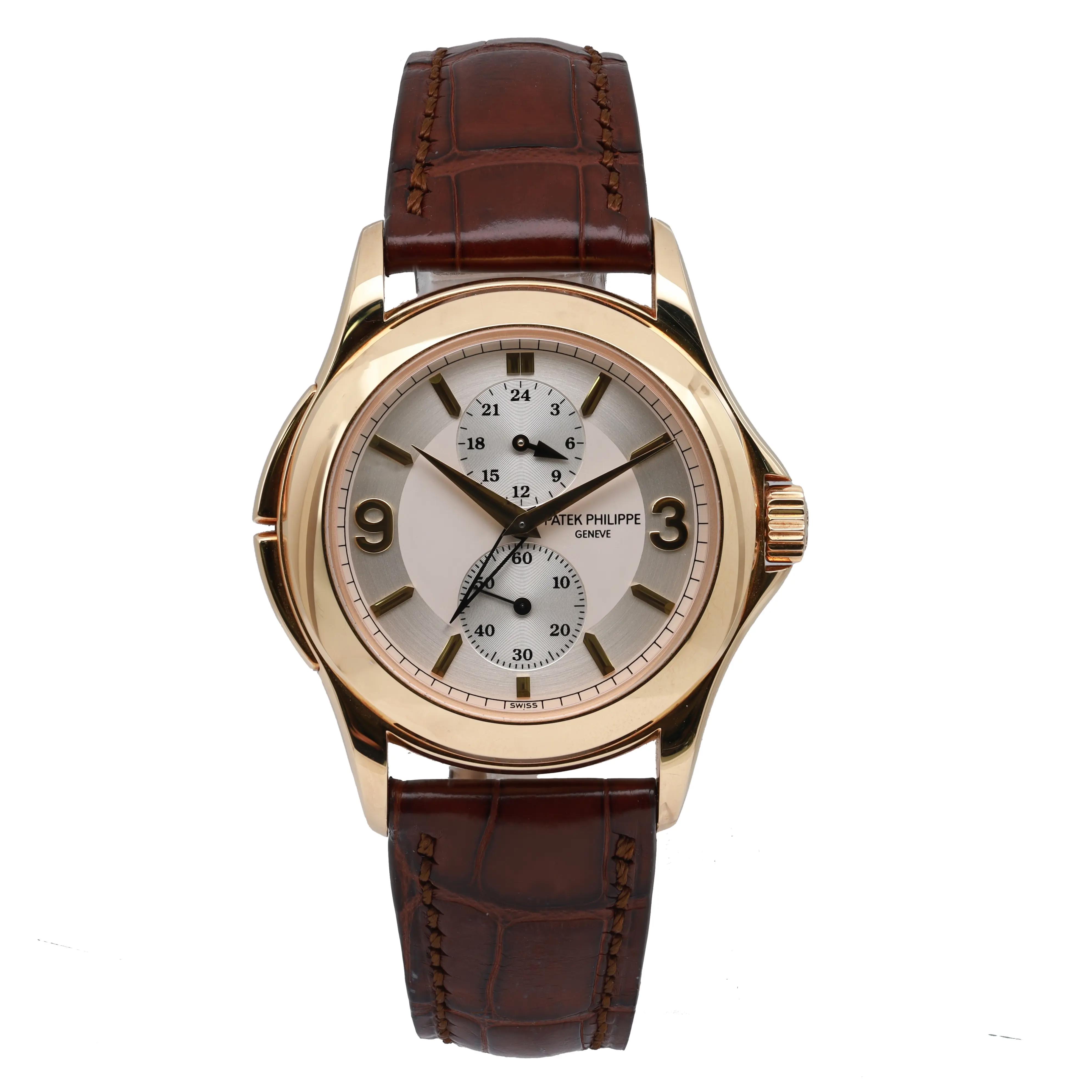 Front Full View Of Patek Philippe 5134J Yellow Gold Watch Pre Owned Condition Good