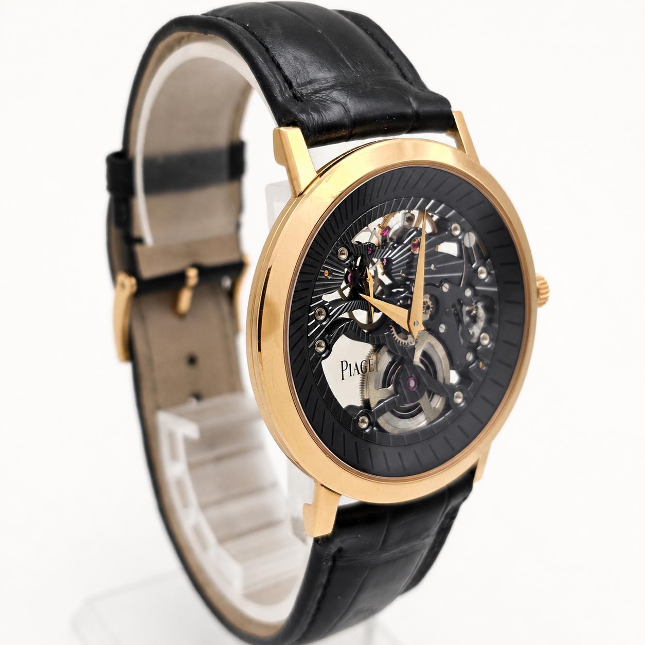 View Of Opposite Crown Facing Side Of Piaget G0A34116 Rose Gold Watch Pre Owned Condition
