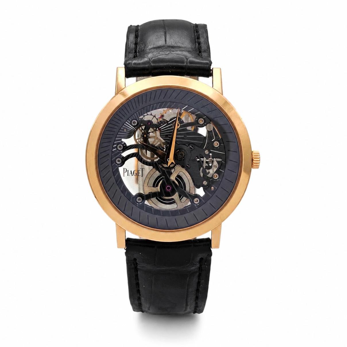 Front Full View Of Piaget G0A34116 Rose Gold Watch Pre Owned Condition {Product Condition}