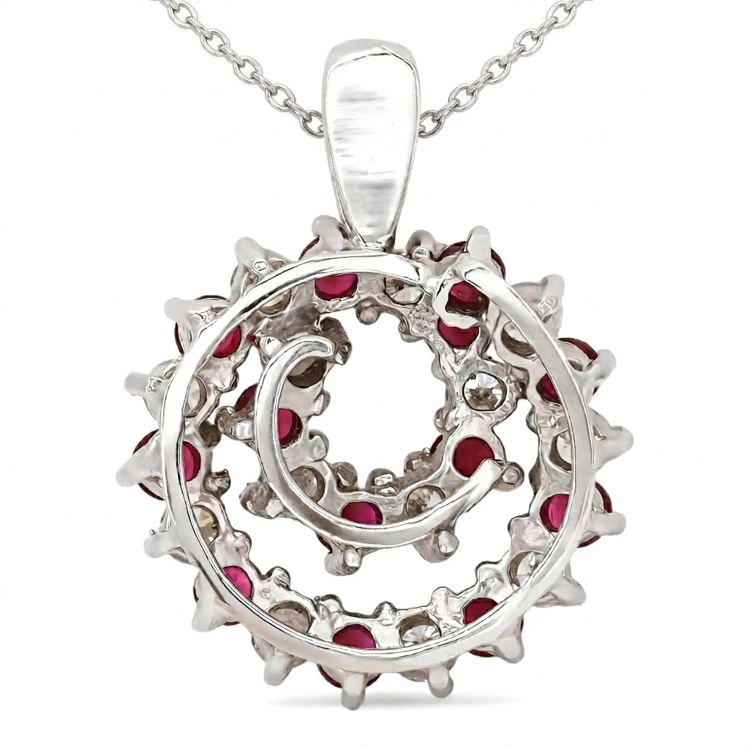 3rd image of Rachel Koen 047011 Necklace with Diamonds & Gemstones, PreOwned condition